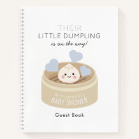 Little Dumpling Blue Baby Shower Guest Book