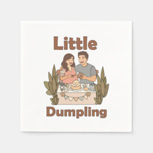 Little Dumpling Cute Parents-to-be Baby Shower Napkin