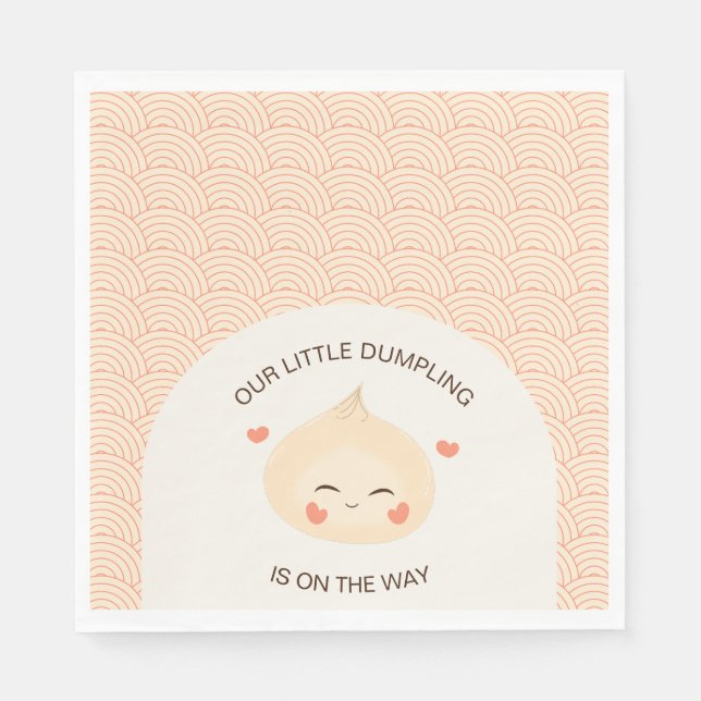 Little Dumpling Dim Sum Baby Shower Napkin (Front)