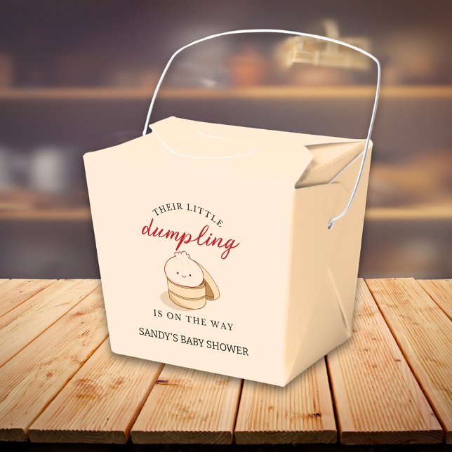 Little Dumpling Gender Neutral Kawaii Baby Shower Favor Box (LITTLE DUMPLING baby shower favor boxes)