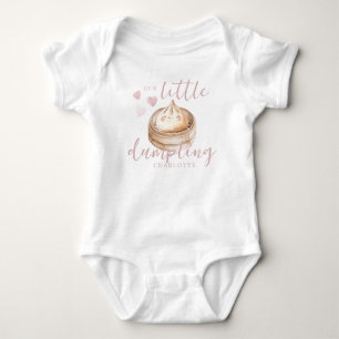 Little Dumpling Pink Watercolor Newborn  Baby Bodysuit