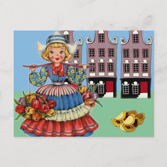 Little Dutch Girl in National Costume Postcard (Front)