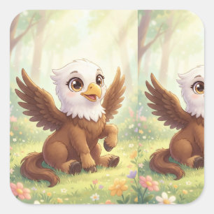 Little Eagorse in Bloom Square Sticker