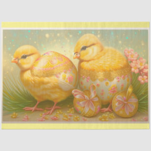 Little Easter Chicks In A Carriage Collection Tissue Paper