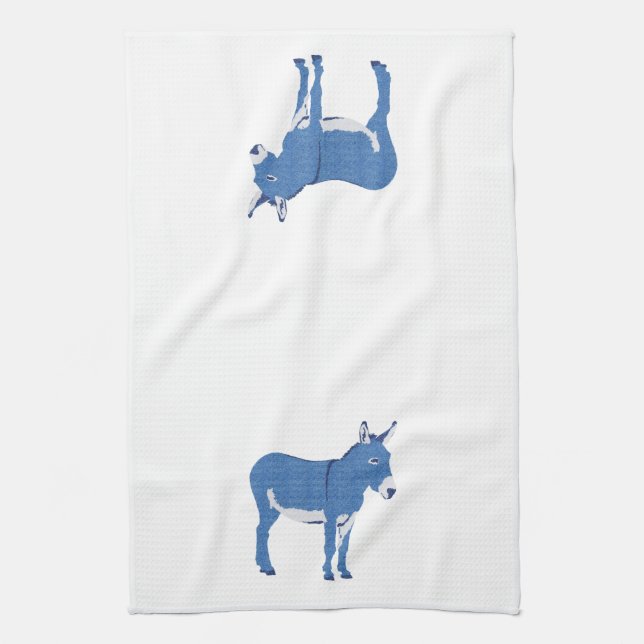 Little Eddie Donkey's Not Really Blue Kitchen Towel (Vertical)