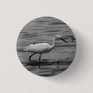 Little Egret Badge 1 Inch Round Button