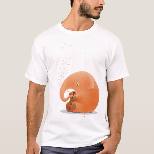 Little Elephant, Big Ukulele T-Shirt (Front)