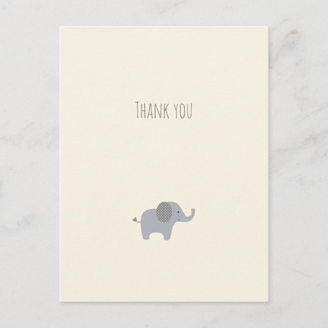 Little Elephant Carte de remerciements (Devant)