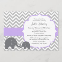 Little Elephant Chevron Editable Colour Baby Showe