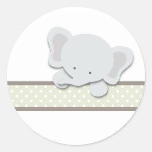 Little Elephant {Green} Stickers