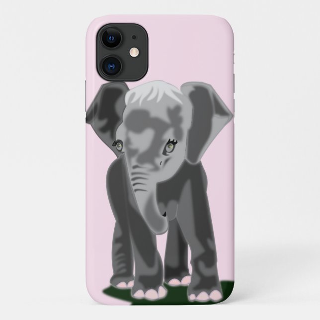 Little Elephant iPhone Case - Choose Colours (Back)