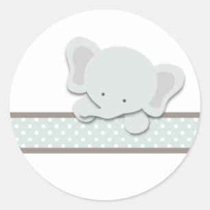 Little Elephant {Teal}   Stickers