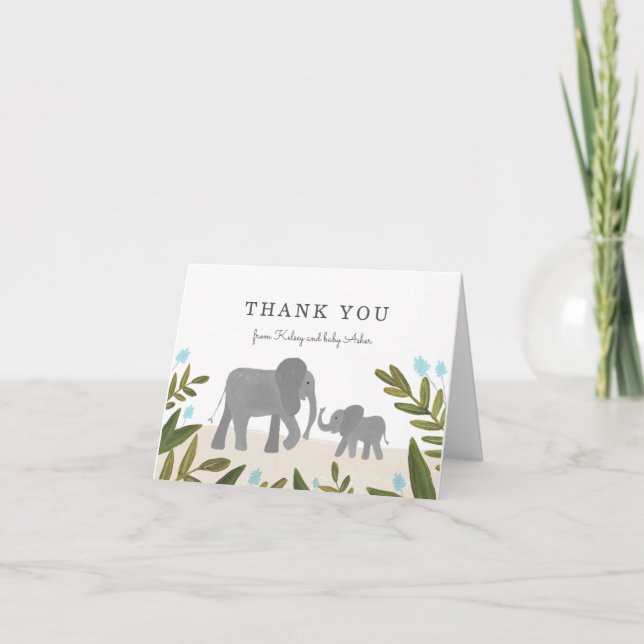 Little Elephant Thank You Note (Front)