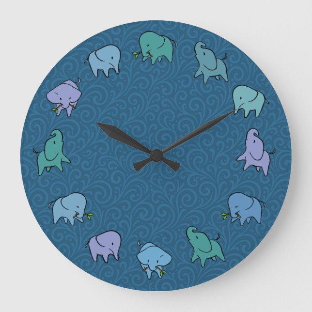 Little Elephants round clock (Front)