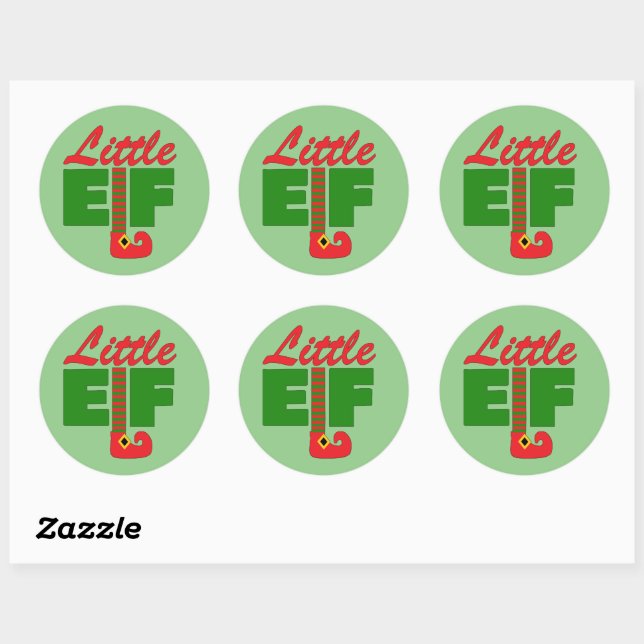 Little Elf Classic Round Sticker (Sheet)