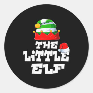 Little Elf Family Matching Christmas Group Pajama Classic Round Sticker