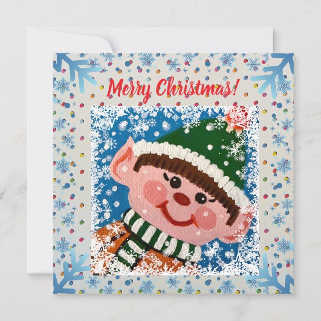 Little Elf Magnet Card (Front)
