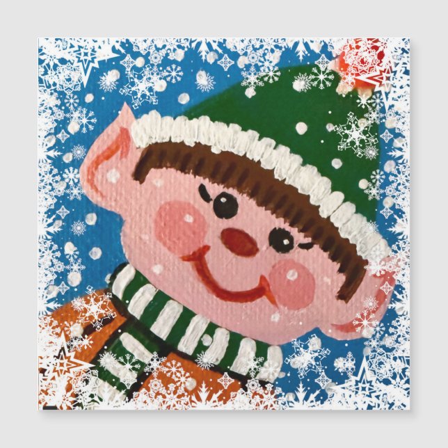 Little Elf Magnet Card (Front)