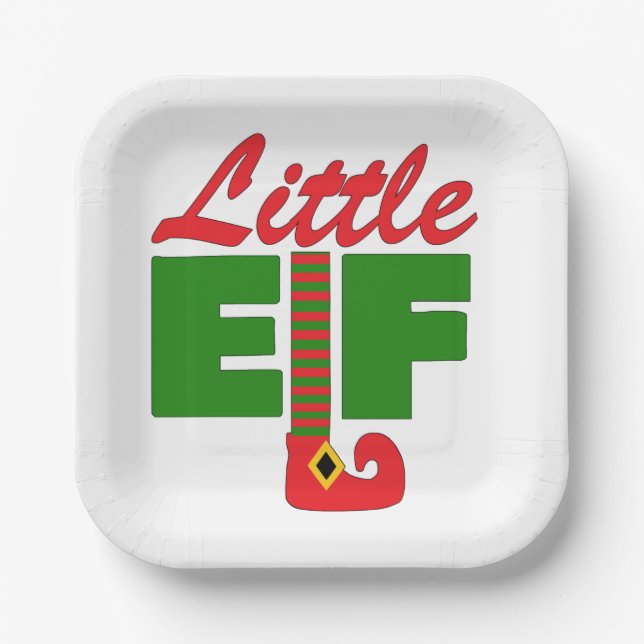 Little Elf Paper Plate (Front)