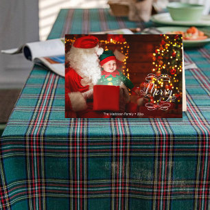 Little Elf Sees Santa Merry Holiday Folded Card