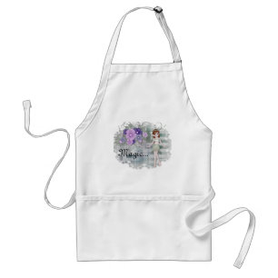 Little Elf with Flowers Tag Series Standard Apron