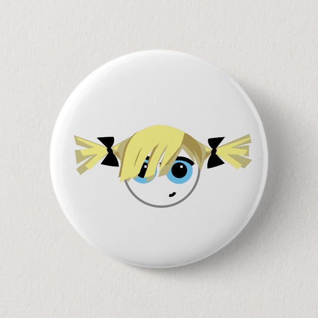 Little Emo Girl 2 Inch Round Button (Front)