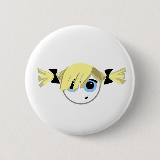 Little Emo Girl 2 Inch Round Button