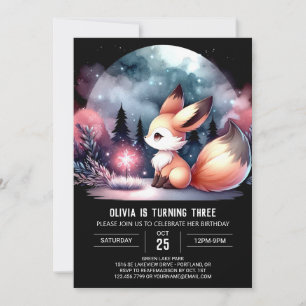Little Enchanted Fox Birthday Invitation