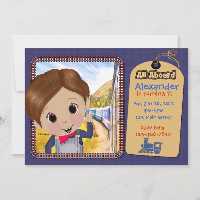 Little Engineer Invitation (Front)