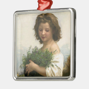 Little Esmeralda by William-Adolphe Bouguereau Metal Ornament