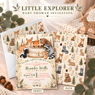 Little Explorer Baby Shower Invitation