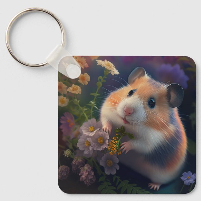 Little Explorer Hamster Keychain (Front)