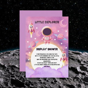 Little Explorer Modern Purple Baby Shower  Enclosure Card