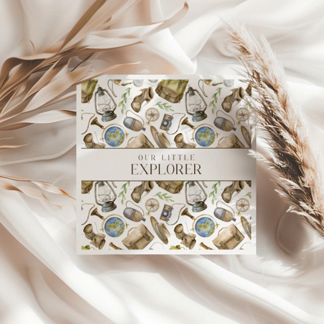 Little Explorer Neutral Custom Party Napkin (Creator Uploaded)