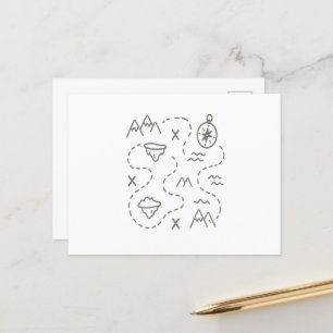 Little Explorer’s Treasure Map Postcard