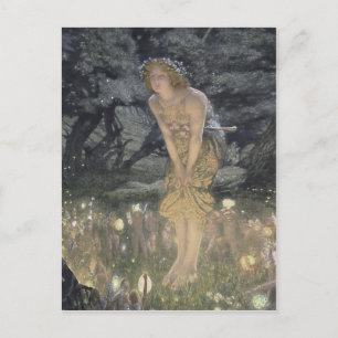 Little Fairy Angel and Girl Postcard