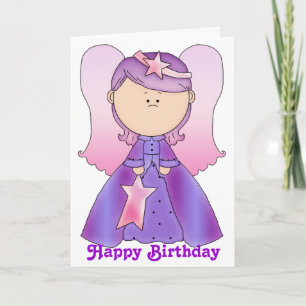 Little Fairy Angel Happy Birthday Card 4