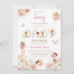 Little Fairy Baby Shower Invitation