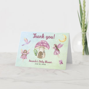 Little Fairy Baby Shower Thank you for coming  Card