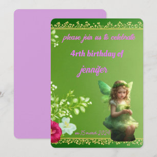 little fairy birthday invitation