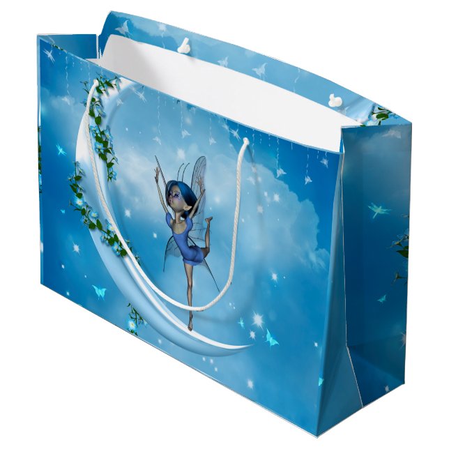 Little fairy dancing on the moon large gift bag (Back Angled)