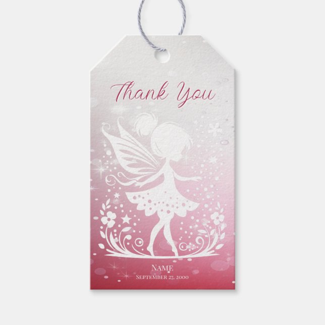 Little Fairy Floral Gift Tag (Front)