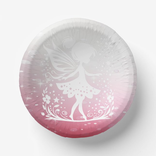 Little Fairy Floral Paper Bowl Plate (Front)