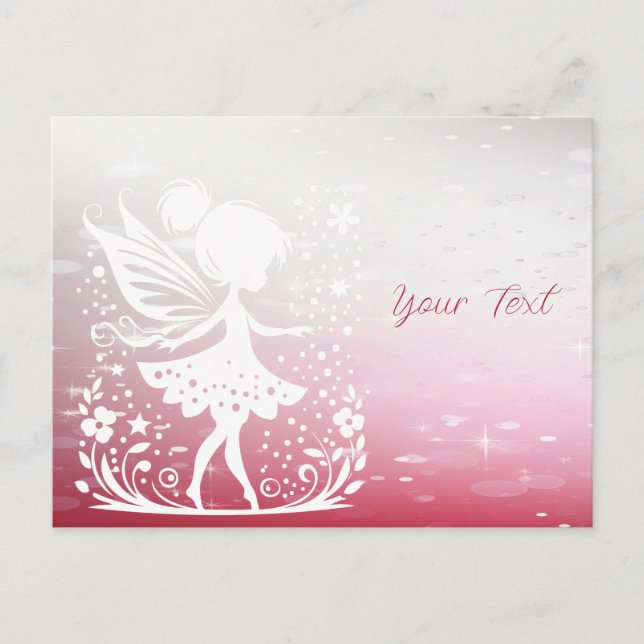 Little Fairy Floral Postcard (Front)