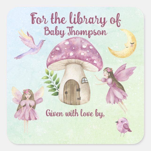 Little Fairy For the library of Square Sticker (Front)