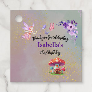 Little Fairy Mushroom House Butterflies Any Age Favour Tags