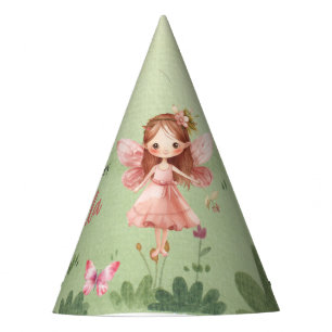 Little Fairy Pink Castle Butterfly Any Age  Party Hat