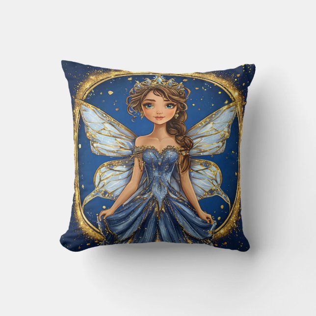 Little Fairy Throw Pillow (Front)