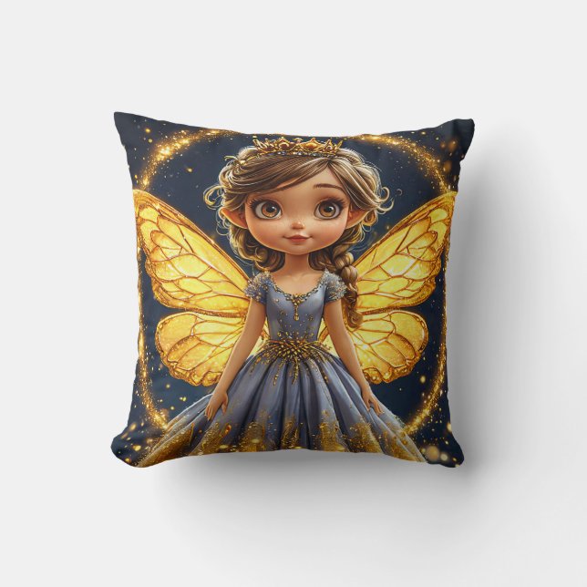 Little Fairy Throw Pillow (Front)