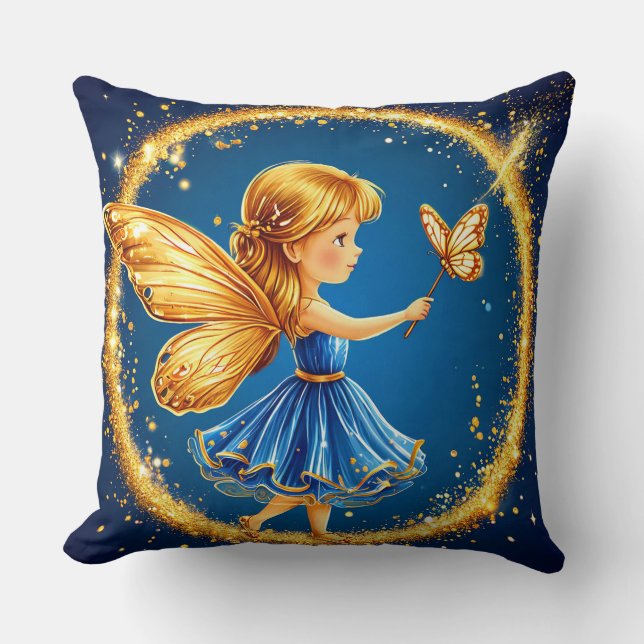 Little Fairy Throw Pillow (Front)
